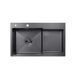 Кухонная мойка из нержавеющей стали Kroner PVD Schwarze - 7848LHM черная (CV030023) CV030023 &mdash; фото в Esantehnika