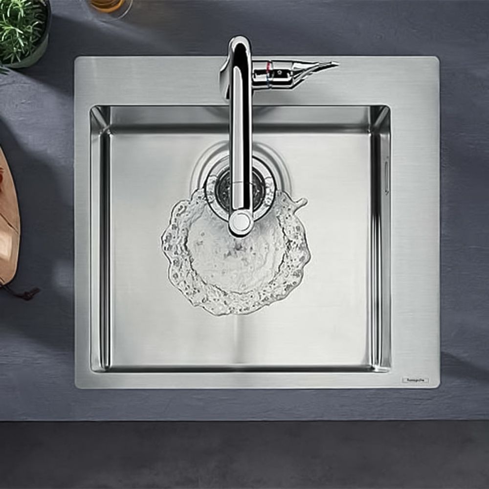 Встраиваемая кухонная мойка Hansgrohe S71 S712-F450 (цвет - нержавеющая сталь) 450 43305800 43305800 &mdash; фото в Esantehnika