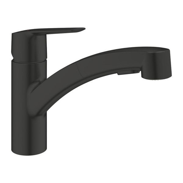 Змішувач для кухні з висувним виливом Grohe QuickFix Start Black 305312431 305312431 &mdash; фото в Esantehnika