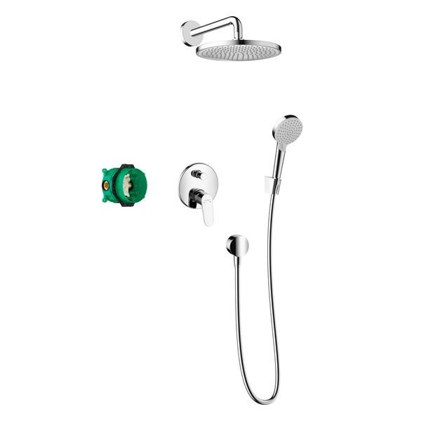 Душевая система скрытого монтажа Hansgrohe Crometta S 240 (цвет - хром) 27958000 27958000 &mdash; фото в Esantehnika