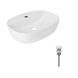 Комплект Qtap Scorpio: Раковина накладная овальная 500x380x120 мм White + Донный клапан PU02 QT14112202WN47313 QT14112202WN47313 &mdash; фото в Esantehnika