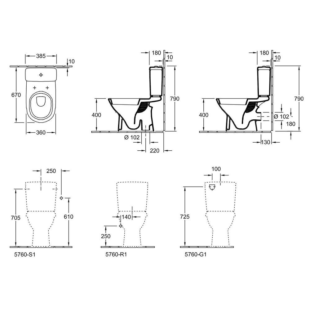 Унитаз с горизонтальным выпуском Villeroy & Boch O.Novo в комплекте с сиденьем Soft Close 5661T301 5661T301 &mdash; фото в Esantehnika