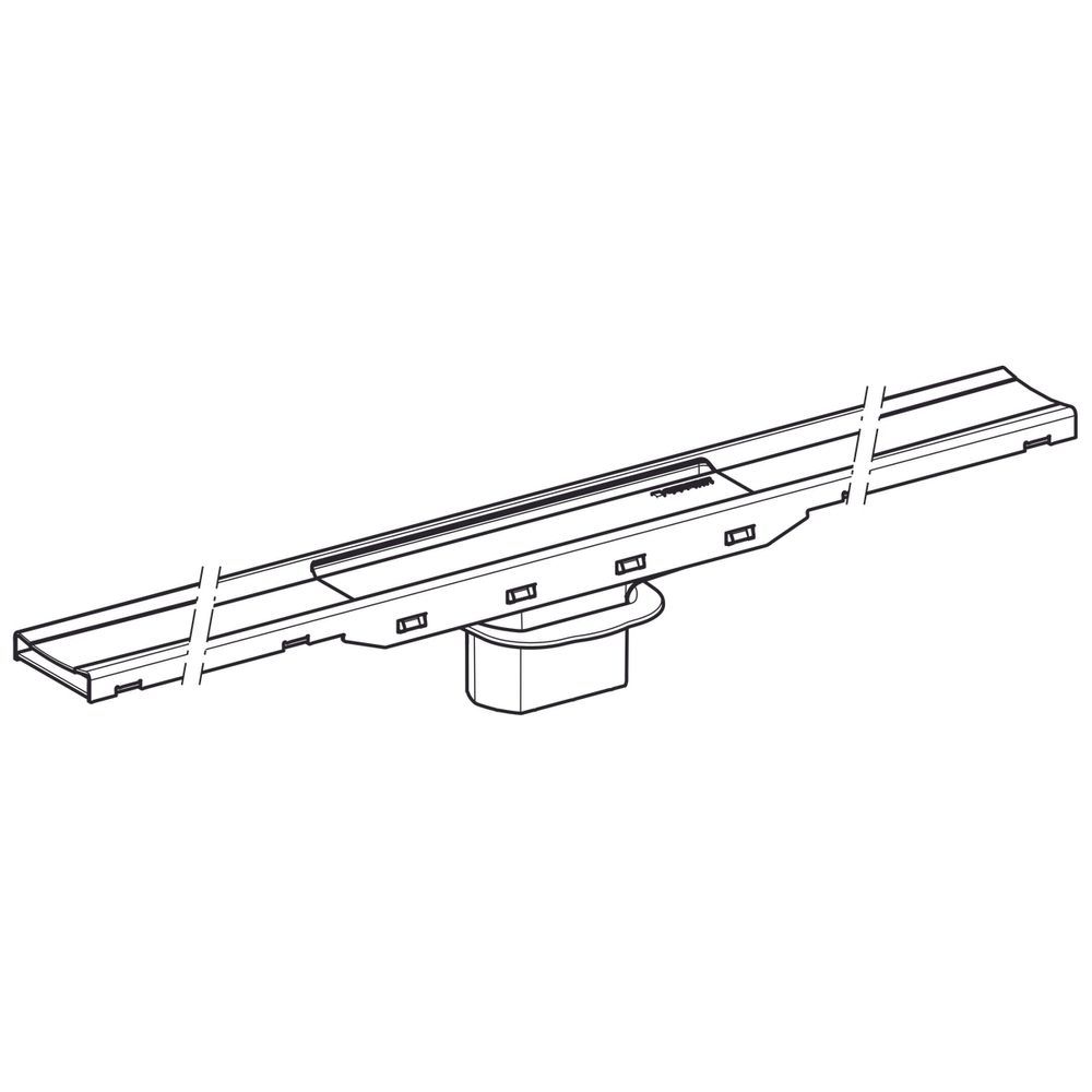Дренажний обрізний канал 30-90 см Geberit CleanLine80, чорний 154.440.QC.1 154.440.QC.1 &mdash; фото в Esantehnika