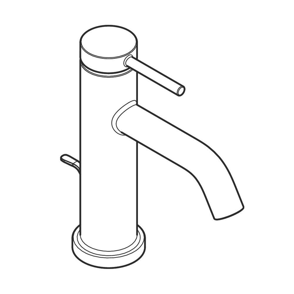 Смеситель для раковины 80 CoolStart Hansgrohe Tecturis S (цвет - белый матовый), с донным клапаном 73302700 73302700 &mdash; фото в Esantehnika