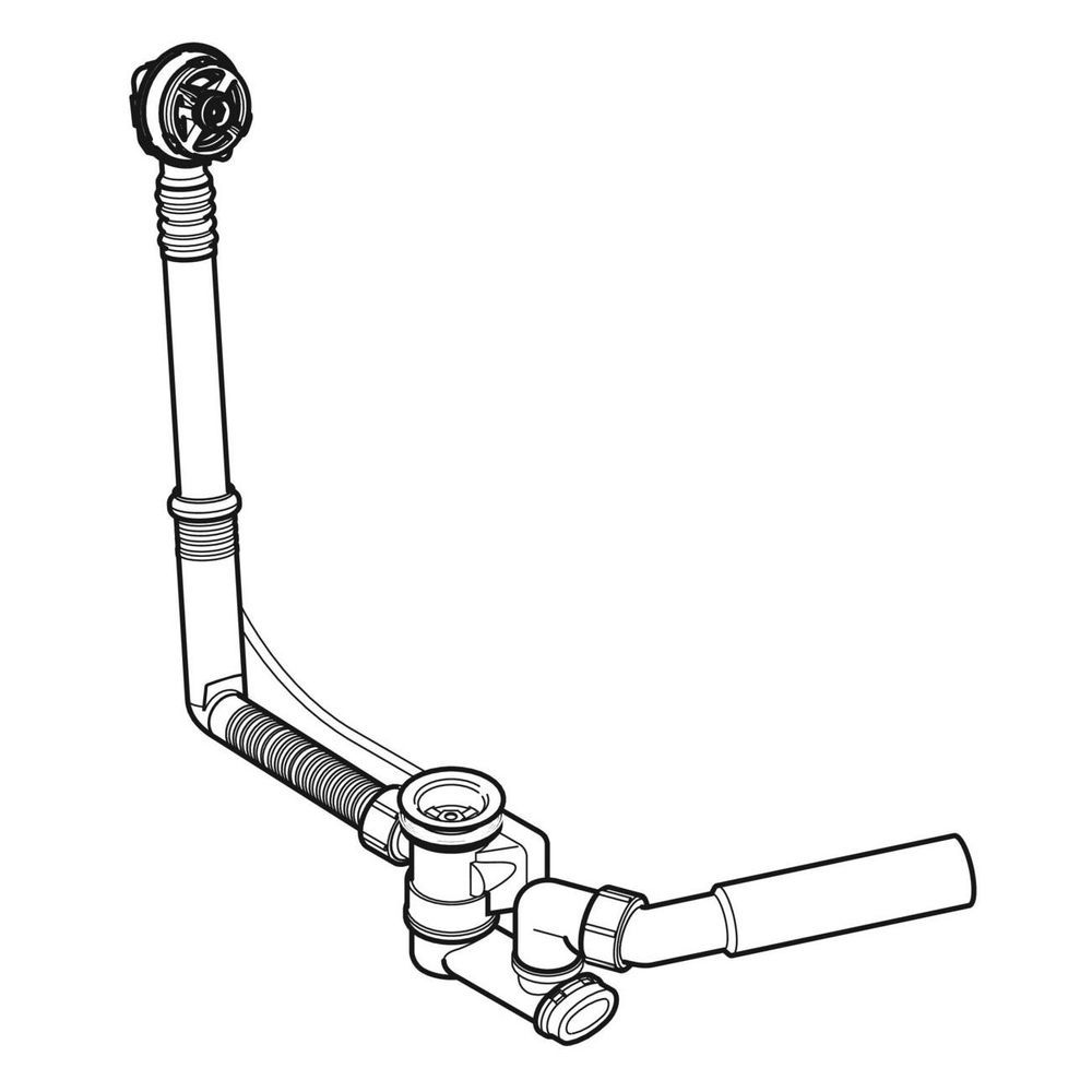 Слив-перелив для ванны Geberit с поворотным механизмом, d52, длина 26 см (150.501.00.6) 150.501.00.6 150.501.00.6 &mdash; фото в Esantehnika