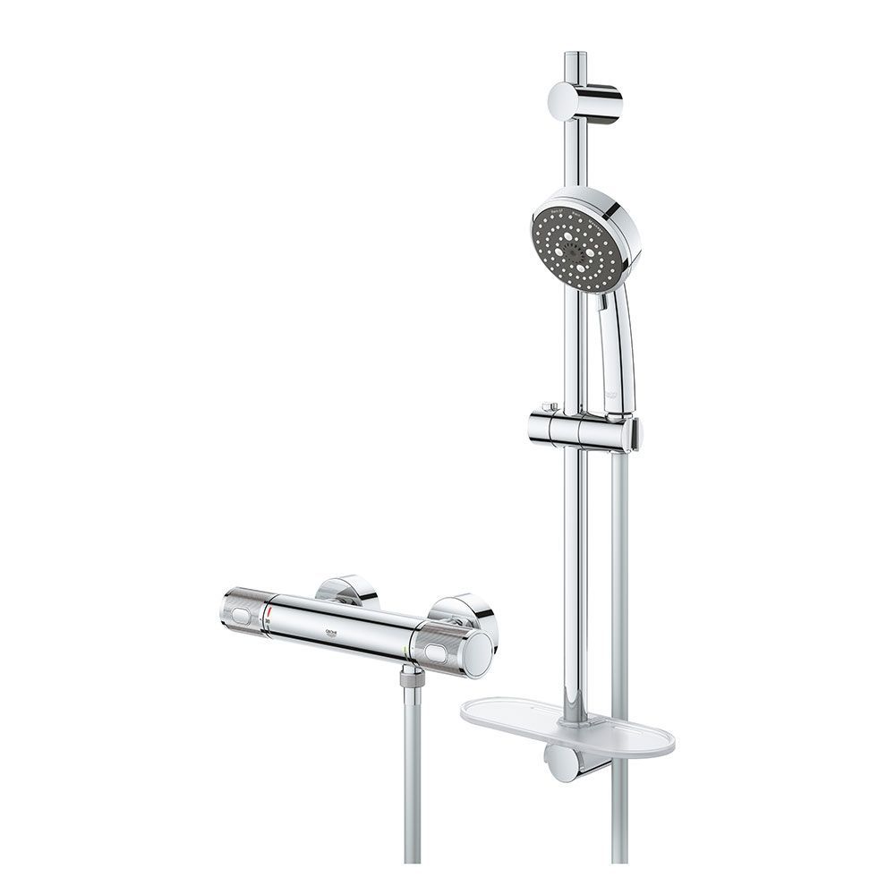 Термостат для душа с душевым гарниуром Grohe QuickFix Precision Feel (цвет - хром) 34791000 34791000 &mdash; фото в Esantehnika