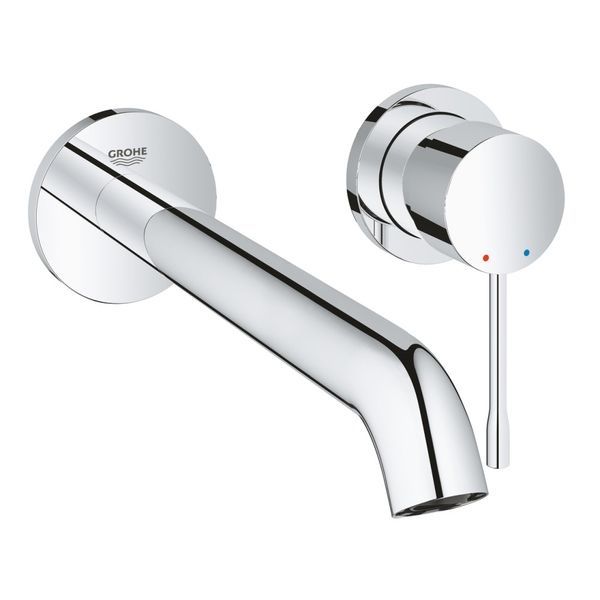 Смеситель для умывальника Grohe Essence New L-Size, из стены, наружная часть, хром (29193001) 29193001 &mdash; фото в Esantehnika