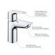 Комплект смесителей для душа Grohe QuickFix Start Edge ColdStart (цвет - хром) UA202502SE UA202502SE &mdash; фото в Esantehnika