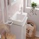 Смеситель для раковины 80 CoolStart Hansgrohe Tecturis S (цвет - белый матовый), с донным клапаном 73302700 73302700 &mdash; фото в Esantehnika