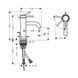 Смеситель для раковины 80 CoolStart Hansgrohe Tecturis S (цвет - белый матовый), с донным клапаном 73302700 73302700 &mdash; фото в Esantehnika