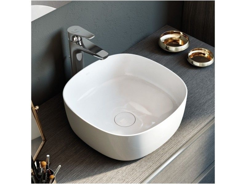 Умывальник на столешницу Roca Inspira Soft, 37х37 (A327502000) A327502000 &mdash; фото в Esantehnika