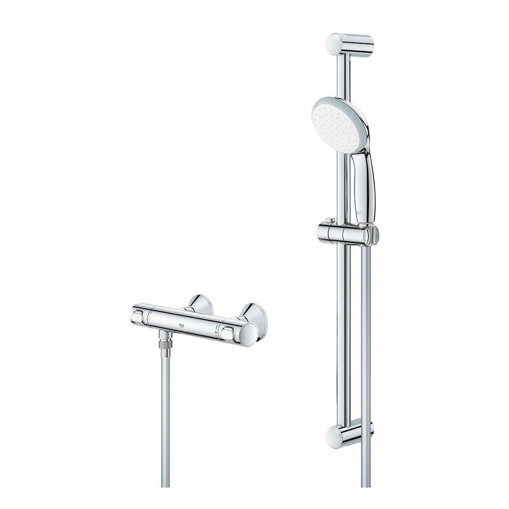 Термостат для душа с душевым гарниуром Grohe QuickFix Precision Flow (цвет - хром) 34841000 34841000 &mdash; фото в Esantehnika