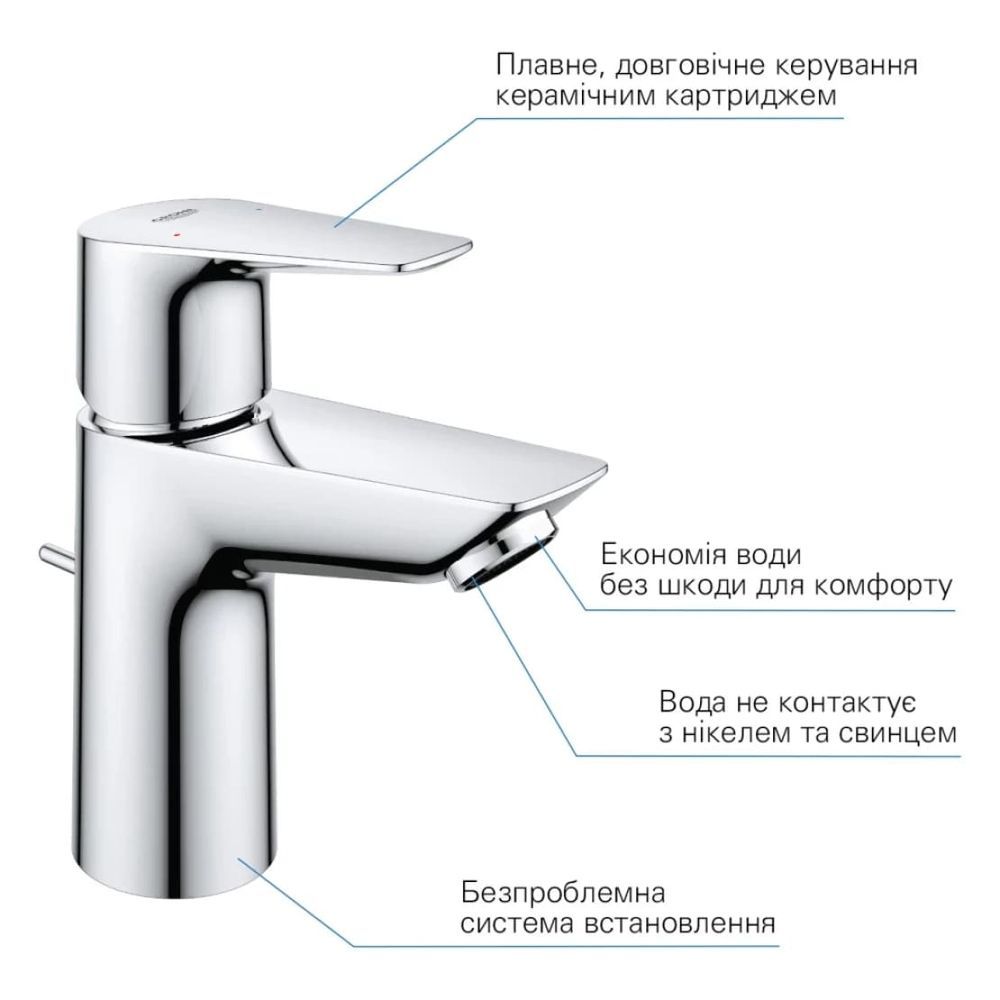 Комплект змішувачів для душу із термостатом Grohe QuickFix Precision Flow&Start Edge (UA202503TS) UA202503TS &mdash; фото в Esantehnika