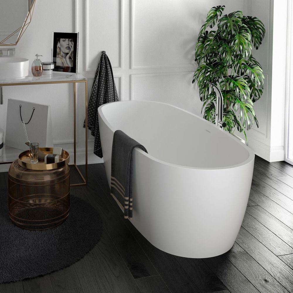 Ванна зі штучного каменю PoolSpa DP 180х80 см окремостояча з сифоном білий&nbsp;PWKDS10ZPSC0000 PWKDS10ZPSC0000 &mdash; фото в Esantehnika