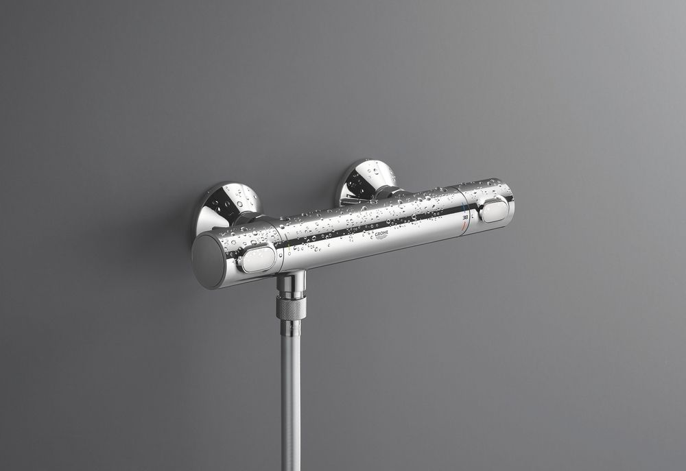 Термостат для душа с душевым гарниуром Grohe QuickFix Precision Flow (цвет - хром) 34841000 34841000 &mdash; фото в Esantehnika