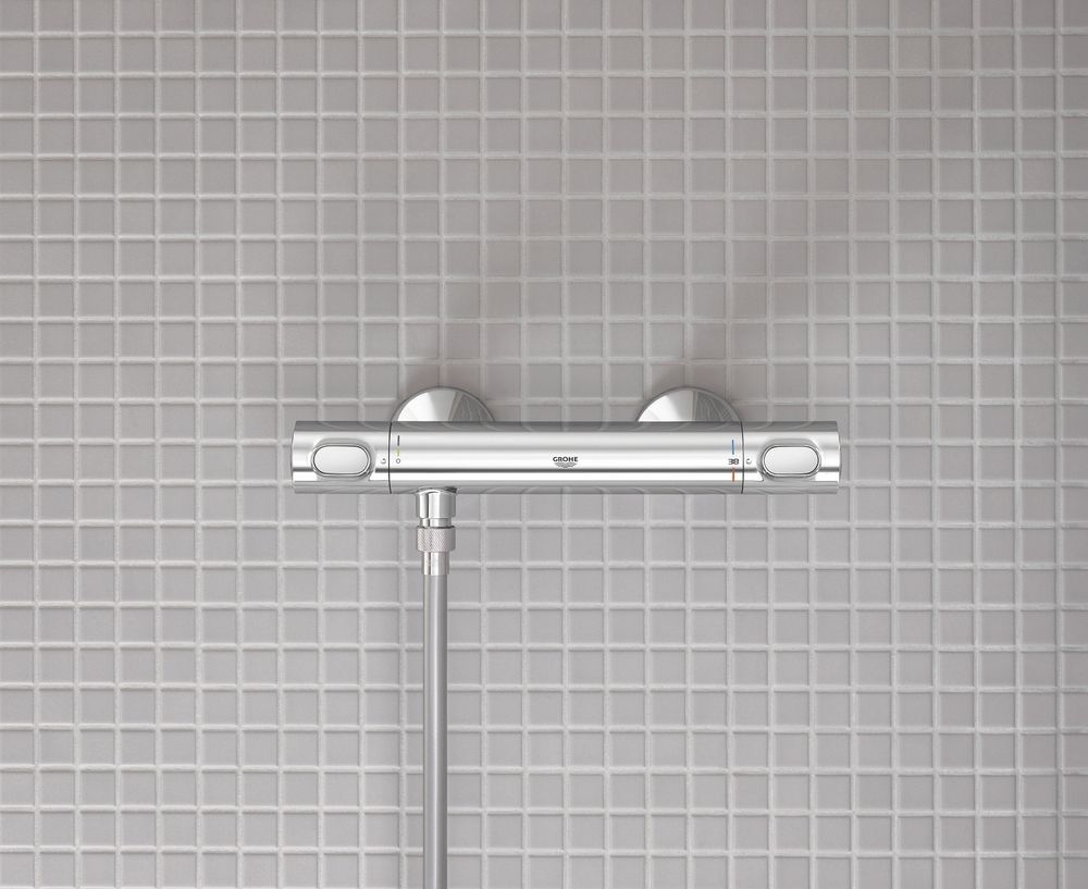 Термостат для душа с душевым гарниуром Grohe QuickFix Precision Flow (цвет - хром) 34841000 34841000 &mdash; фото в Esantehnika