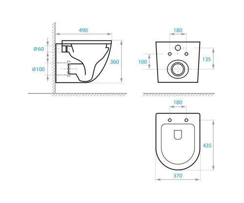 Унитаз подвесной Koller Pool Round Smart Rimless RN-0490-RW с сиденьем Soft Close 1872550198 &mdash; фото в Esantehnika