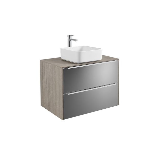 Тумба Roca Inspira 800 х 498 х 674 мм (колір обробки - 403 city oak / dark mirror) 851080403 851080403 &mdash; фото в Esantehnika