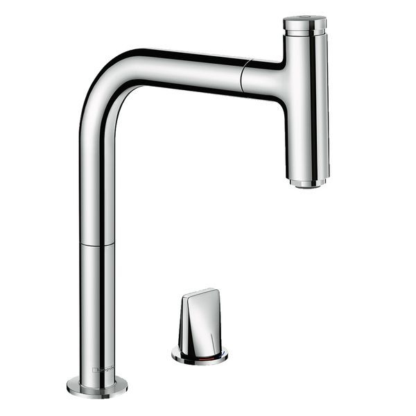 Змішувач для кухні Hansgrohe Hansgrohe Metris Select M71 200 1jet, sBox (колір - хром), з витяжним душем 73804000 73804000 &mdash; фото в Esantehnika